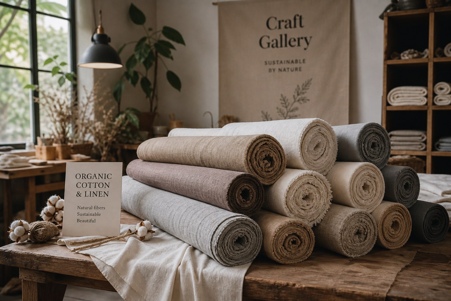 Organic fabric rolls